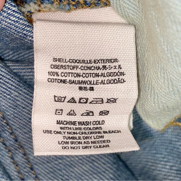 Free People Shapeless Blue Denim Shortalls Short Overalls - Picture 8 of 8